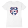 Soccer Women's Everyday Tee - Soccer USA -Sport Gift Store sc 03577 WHITE