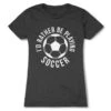 Soccer Women's Everyday Tee - I'd Rather Be Playing Soccer (Round) -Sport Gift Store sc 03600 CHARCOAL FLAT