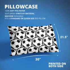 Soccer Pillowcase - Soccer Ball -Sport Gift Store sc 03646 DETAILS