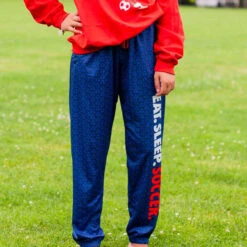 Soccer Lounge Pants - Eat Sleep Soccer -Sport Gift Store sc 03651 LIFESTYLE FEMALE 1