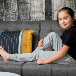 Soccer Embroidered Jogger - Soccer Ball Gray/Pink -Sport Gift Store sc 03653 LIFESTYLE 1