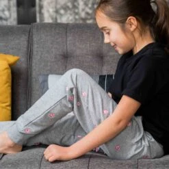 Soccer Embroidered Jogger - Soccer Ball Gray/Pink -Sport Gift Store sc 03653 LIFESTYLE 2