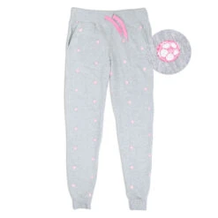 Soccer Embroidered Jogger - Soccer Ball Gray/Pink -Sport Gift Store sc 03653 MAIN