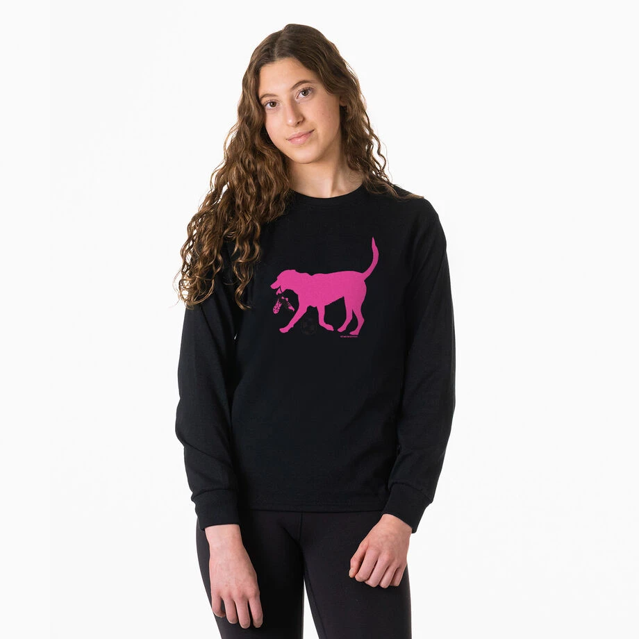 Soccer Tshirt Long Sleeve - Sasha The Soccer Dog 4 Soccer Tshirt Long Sleeve - Sasha The Soccer Dog - Image 2