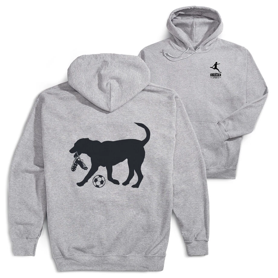 Soccer Hooded Sweatshirt - Sport The Soccer Dog (Back Design) 3 Soccer Hooded Sweatshirt - Sport The Soccer Dog (Back Design)