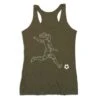 Soccer Women's Everyday Tank Top - Soccer Girl Player Sketch -Sport Gift Store sc 03717 OLIVE MAIN