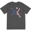 Soccer Short Sleeve Performance Tee - Girls Soccer Stars And Stripes Player