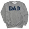 Soccer Crewneck Sweatshirt - Soccer Dad Silhouette -Sport Gift Store sc 03756 GRAY FLAT
