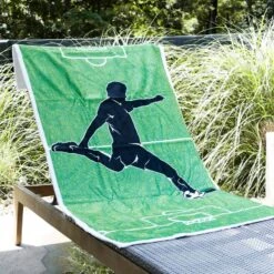 Soccer Premium Beach Towel - Guy Player -Sport Gift Store sc 03789 LOUNGE CHAIR