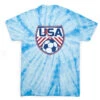 Soccer Short Sleeve T-Shirt - Soccer USA Tie Dye -Sport Gift Store sc 03797 BABYBLUE