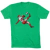 Soccer Short Sleeve T-Shirt - Soccer Santa -Sport Gift Store sc 03814 GREEN FLAT