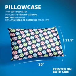 Soccer Pillowcase - Soccer Ball Colorful -Sport Gift Store sc 03826 DETAILS