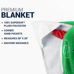 Soccer Premium Blanket - Soccer Field -Sport Gift Store sc 03830 DETAILS