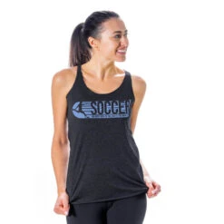 Soccer Women's Everyday Tank Top - 100% Of The Shots -Sport Gift Store sc 03835 BLACK MODEL