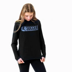Soccer Long Sleeve Performance Tee - 100% Of The Shots 9 Soccer Long Sleeve Performance Tee - 100% Of The Shots -Sport Gift Store sc 03837 BLACK FEMALE