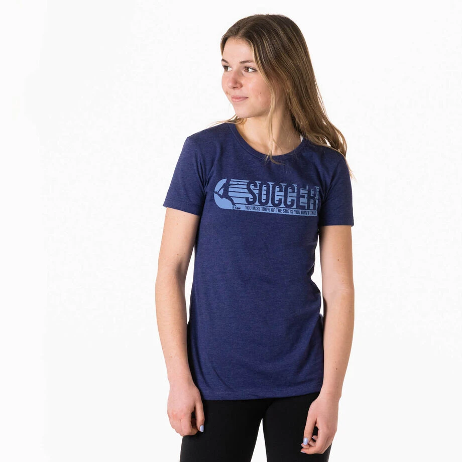 Soccer Women's Everyday Tee - 100% Of The Shots 4 Soccer Women's Everyday Tee - 100% Of The Shots - Image 2