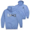 Soccer Hooded Sweatshirt - Soccer Love (Back Design) -Sport Gift Store sc 03857 CAROLINA MAIN