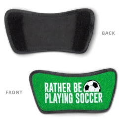 Soccer Repwell® Slide Sandals - Rather Be Playing Soccer -Sport Gift Store sc 03865 DETAIL