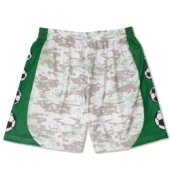 Soccer Shorts - Green Digital Camo -Sport Gift Store sc 03867 BACK