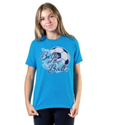 Soccer T-Shirt Short Sleeve - Belle Of The Ball -Sport Gift Store sc 03880 TURQUOISE GIRLS