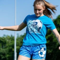 Soccer T-Shirt Short Sleeve - Belle Of The Ball -Sport Gift Store sc 03880 TURQUOISE LIFESTYLE 1