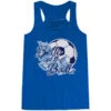 Soccer Flowy Racerback Tank Top - Belle Of The Ball -Sport Gift Store sc 03883 BLUE MAIN