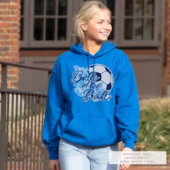 Soccer Hooded Sweatshirt - Belle Of The Ball -Sport Gift Store sc 03889 ROYAL LIFESTYLE FEMALE