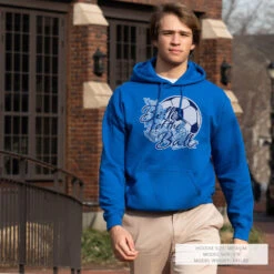 Soccer Hooded Sweatshirt - Belle Of The Ball -Sport Gift Store sc 03889 ROYAL LIFESTYLE MALE