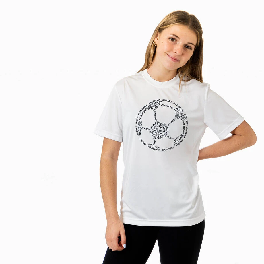 Soccer Short Sleeve Performance Tee - Soccer Words 5 Soccer Short Sleeve Performance Tee - Soccer Words - Image 3