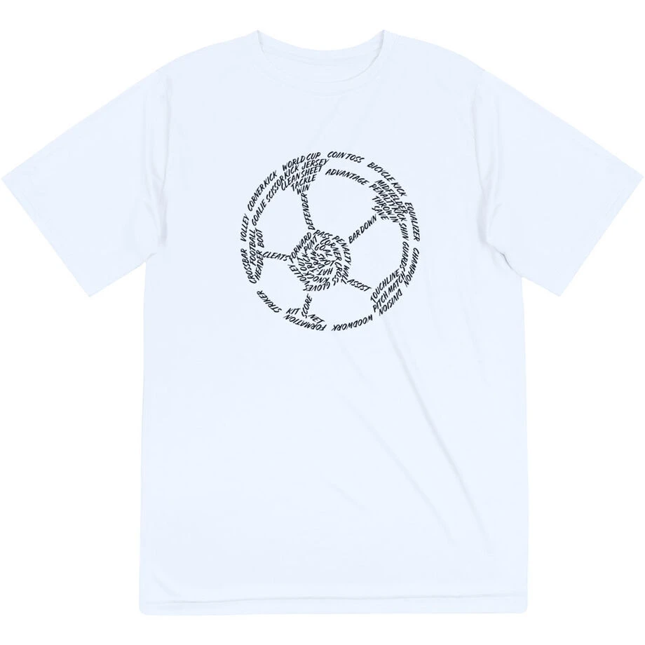 Soccer Short Sleeve Performance Tee - Soccer Words 3 Soccer Short Sleeve Performance Tee - Soccer Words