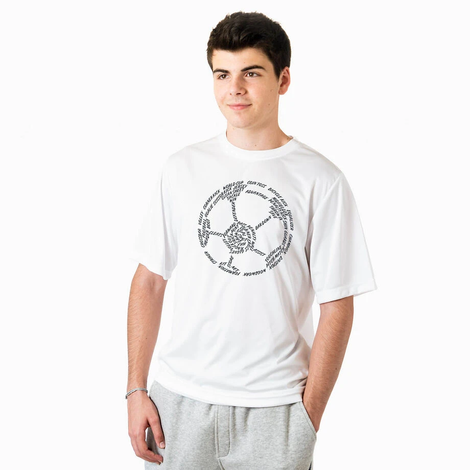 Soccer Short Sleeve Performance Tee - Soccer Words 4 Soccer Short Sleeve Performance Tee - Soccer Words - Image 2