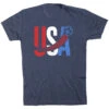 Soccer T-Shirt Short Sleeve - USA Patriotic -Sport Gift Store sc 03944 NAVY FLAT