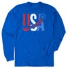 Soccer Tshirt Long Sleeve - USA Patriotic -Sport Gift Store sc 03945 ROYAL MAIN