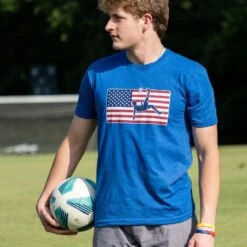 Soccer Short Sleeve T-Shirt - Patriotic Soccer 11 Soccer Short Sleeve T-Shirt - Patriotic Soccer -Sport Gift Store sc 03960 ROYAL MALE LIFESTYLE 1