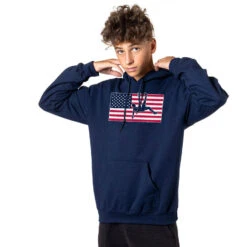 Soccer Hooded Sweatshirt - Patriotic Soccer -Sport Gift Store sc 03969 NAVY BOYS