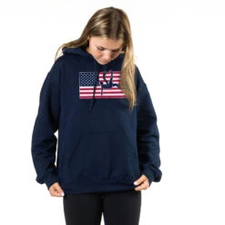 Soccer Hooded Sweatshirt - Patriotic Soccer -Sport Gift Store sc 03969 NAVY GIRLS