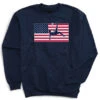 Soccer Crewneck Sweatshirt - Patriotic Soccer -Sport Gift Store sc 03970 NAVY FLAT