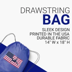 Soccer Drawstring Backpack - Patriotic Soccer -Sport Gift Store sc 03972 ROYAL DETAILS