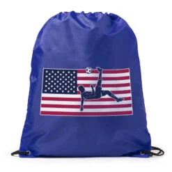 Soccer Drawstring Backpack - Patriotic Soccer