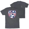 Soccer Short Sleeve T-Shirt - Soccer USA (Back Design) 2 Soccer Short Sleeve T-Shirt - Soccer USA (Back Design) -Sport Gift Store sc 03986 CHARCOAL MAIN