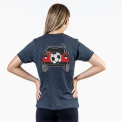 Soccer Short Sleeve T-Shirt - Soccer Cruiser (Back Design) 8 Soccer Short Sleeve T-Shirt - Soccer Cruiser (Back Design) -Sport Gift Store sc 03991 CHARCOAL FEMALE BACK