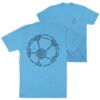Soccer Short Sleeve T-Shirt - Soccer Words (Back Design) -Sport Gift Store sc 03998 TURQUOISE MAIN