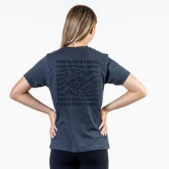 Soccer Short Sleeve T-Shirt - This Is How I Roll (Back Design) -Sport Gift Store sc 03999 CHARCOAL FEMALE BACK