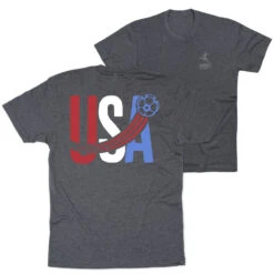 Soccer Short Sleeve T-Shirt - USA Patriotic (Back Design)