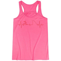 Soccer Flowy Racerback Tank Top - Soccer Heartbeat