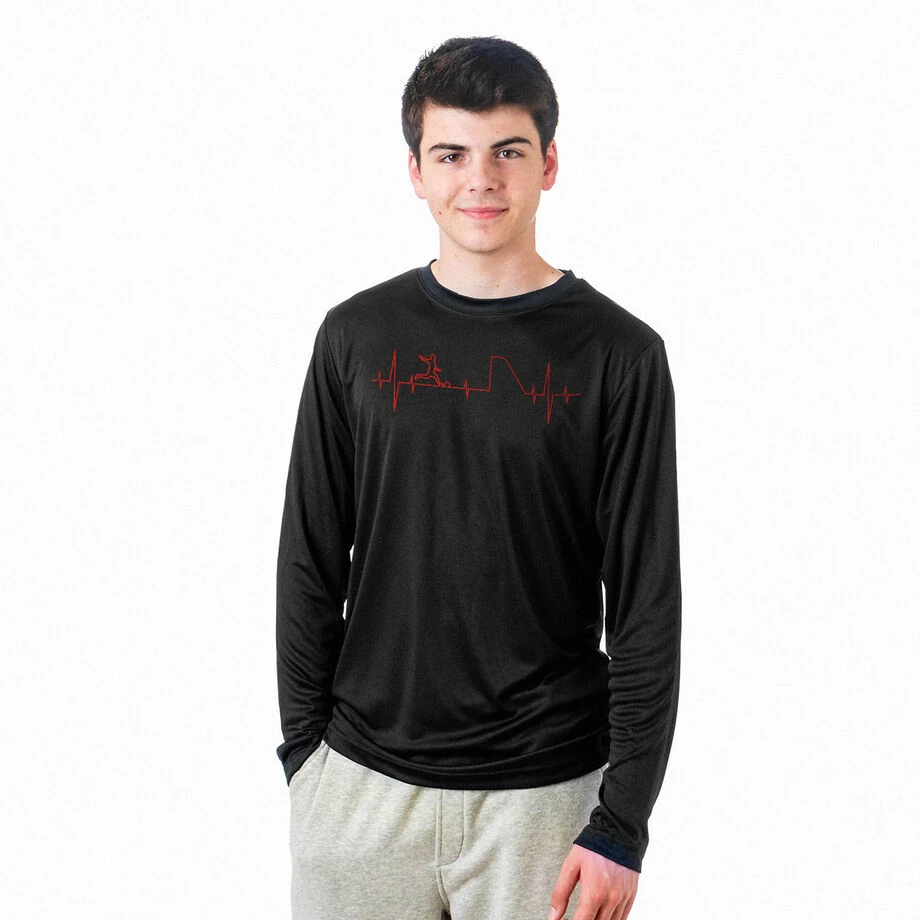 Soccer Long Sleeve Performance Tee - Soccer Heartbeat 4 Soccer Long Sleeve Performance Tee - Soccer Heartbeat - Image 2