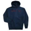Soccer Hooded Sweatshirt - Soccer Heartbeat -Sport Gift Store sc 04010 NAVY 1