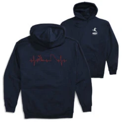 Soccer Hooded Sweatshirt - Soccer Heartbeat (Back Design)