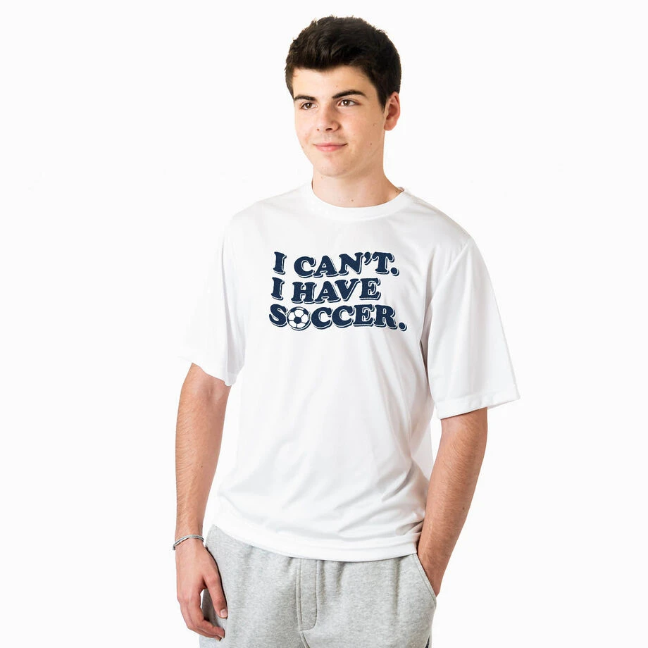 Soccer Short Sleeve Performance Tee - I Can't. I Have Soccer. 4 Soccer Short Sleeve Performance Tee - I Can't. I Have Soccer. - Image 2