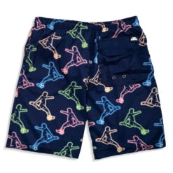Soccer Swim Trunks - Neon Lights -Sport Gift Store sc 04097 BACK